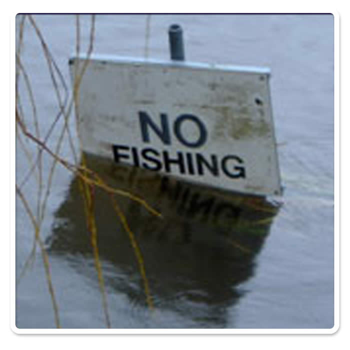 No fishing sign