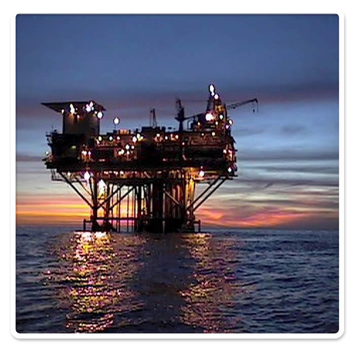 Oil rig at night (from http://www.shiftingbaselines.org)